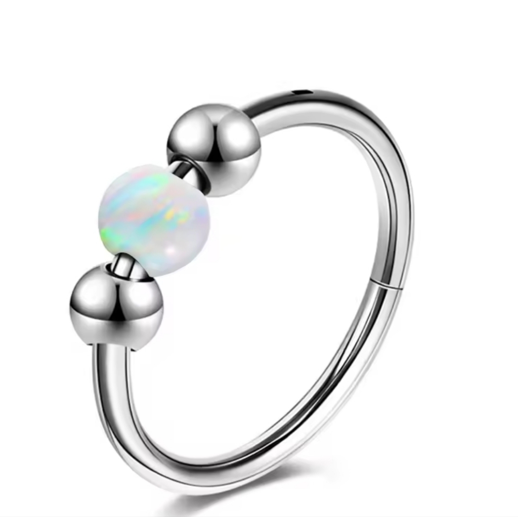 Opal Cliker Nose Ring 8mm